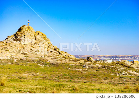 Woman with camera take travel photo Woman with camera take travel photo 138280600