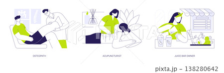 Alternative treatment isolated cartoon vector illustrations se 138280642