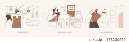 Household inspection isolated cartoon vector illustrations se 138280661