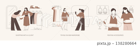 Shopping assistant isolated cartoon vector illustrations se Shopping assistant isolated cartoon vector illustrations se 138280664