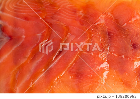 Smoked Salmon Slices for Seafood Platter Close-up Smoked Salmon Slices for Seafood Platter Close-up 138280965