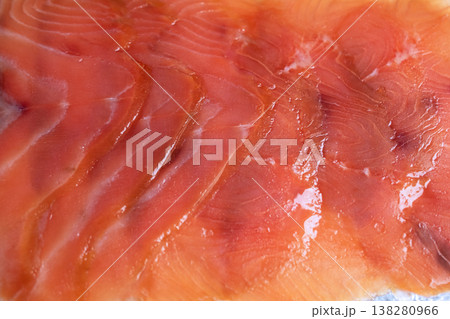Gourmet Sliced Salmon on Plate Gourmet Sliced Salmon on Plate 138280966