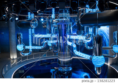 Display of a Water-Water Nuclear Reactor Model in an Interactive Exhibition Space Showcasing Advanced Technology Display of a Water-Water Nuclear Reactor Model in an Interactive Exhibition Space Showcasing Advanced Technology 138281223