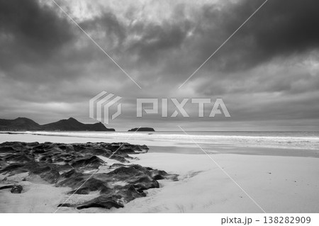 Porto Santo, Portugal, black and white landscape Porto Santo, Portugal, black and white landscape 138282909