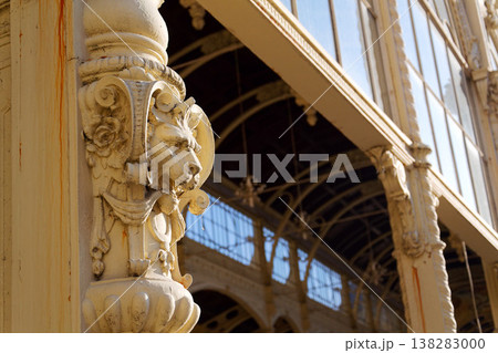 Neo Baroque colonnade in historic spa Marianske Lazne, Czechia, Cheb district, Karlovy Vary region, architectural details, sunny day Neo Baroque colonnade in historic spa Marianske Lazne, Czechia, Cheb district, Karlovy Vary region, architectural details, sunny day 138283000