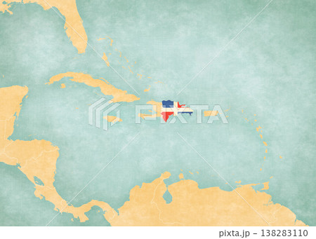 Map of Caribbean islands - Dominican Republic 138283110