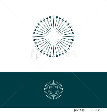 Ornament sunburst vector logo abstract style template background Ornament sunburst vector logo abstract style template background 138283406