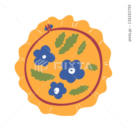 Embroidery Hoop Floral Pattern Cartoon Embroidery Hoop Floral Pattern Cartoon 138283795