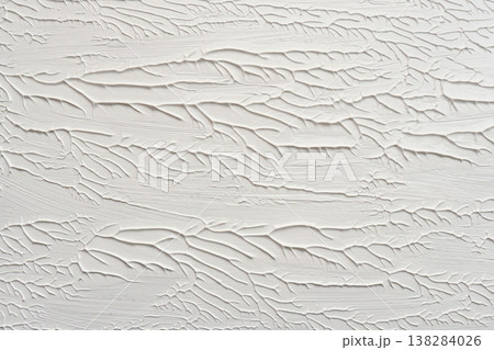 白いアクリル絵の具を使った葉脈のような凹凸模様のクローズアップ撮影13 白いアクリル絵の具を使った葉脈のような凹凸模様のクローズアップ撮影13 138284026