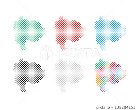 ドット絵の地図_山梨県_丸ドット-04 ドット絵の地図_山梨県_丸ドット-04 138284153