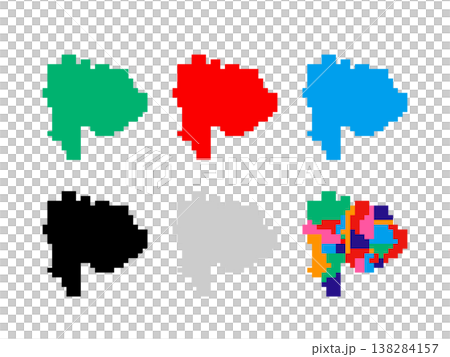 Pixel art map of Yamanashi Prefecture - Square Dot-03 Pixel art map of Yamanashi Prefecture - Square Dot-03 138284157