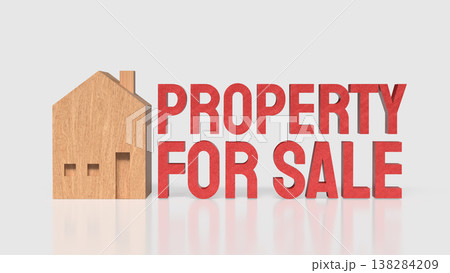 Property For Sale Residential Home Investment and Real Estate Concept 3d render. 138284209