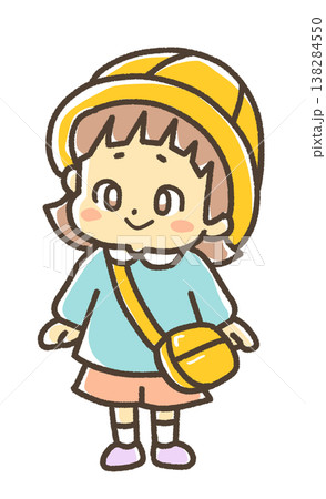 園帽をかぶった女の子(成長) 園帽をかぶった女の子(成長) 138284550