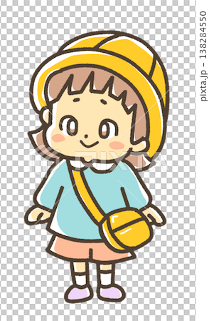 園帽をかぶった女の子(成長) 園帽をかぶった女の子(成長) 138284550