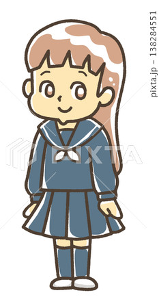 学生服を着た女の子(成長) 学生服を着た女の子(成長) 138284551