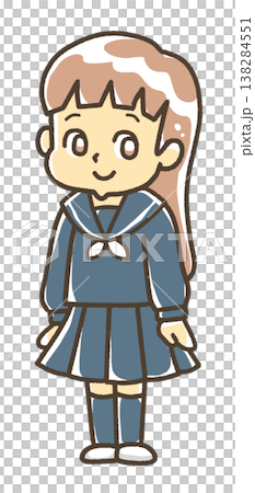 学生服を着た女の子(成長) 学生服を着た女の子(成長) 138284551