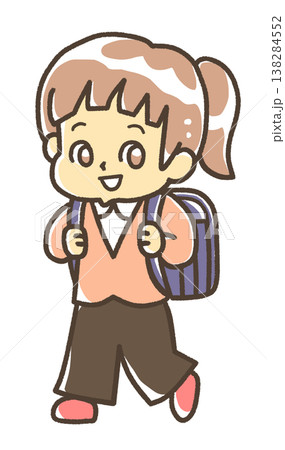 ランドセルを背負った女の子(成長) ランドセルを背負った女の子(成長) 138284552