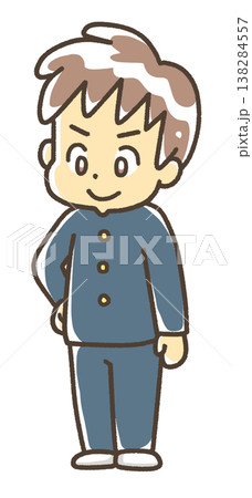 学生服を着た男の子（成長） 138284557