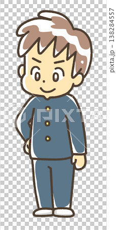 学生服を着た男の子（成長） 138284557