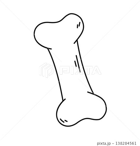 bone dog toy outline vet 138284561