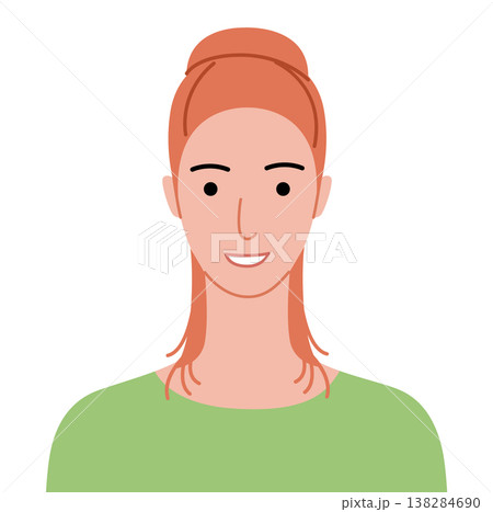 All Back Brushed Back hairstyle flat vector profile view, slicked hair structure for avatar, beauty app, interface design 138284690