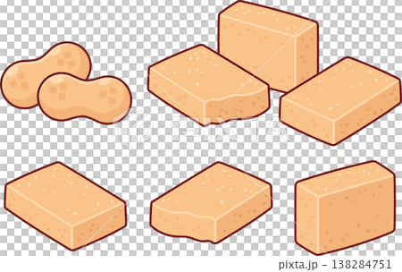 Pacoca candy vector illustration set Pacoca candy vector illustration set 138284751