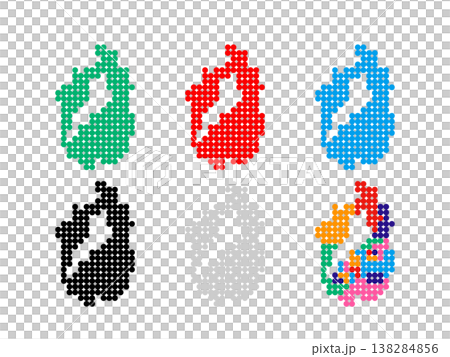 ドット絵の地図＿滋賀県＿丸ドット-03 138284856