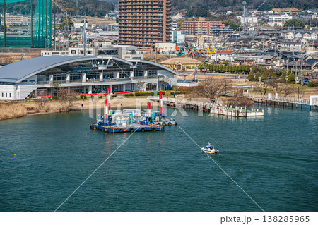 道の駅びわ湖大橋米プラザ 琵琶湖大橋からの眺め 滋賀県大津市堅田 道の駅びわ湖大橋米プラザ 琵琶湖大橋からの眺め 滋賀県大津市堅田 138285965