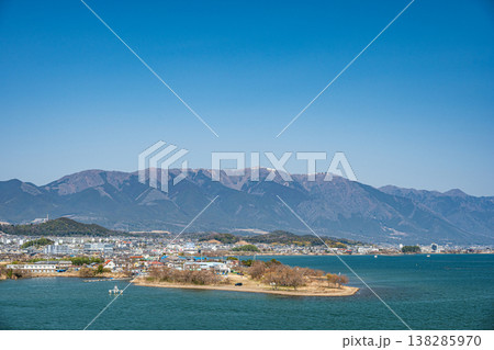 琵琶湖風景 琵琶湖大橋からの眺め 滋賀県大津市堅田 琵琶湖風景 琵琶湖大橋からの眺め 滋賀県大津市堅田 138285970
