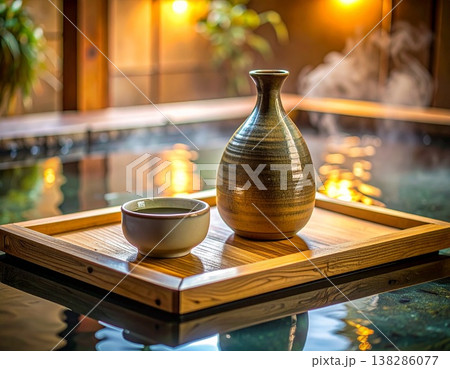 温泉 日本酒 徳利 おちょこ 和風 138286077