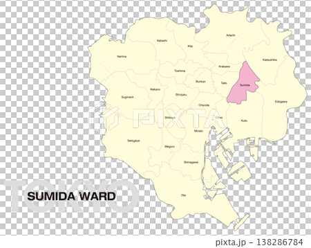 Location map of Sumida Ward, Tokyo (with ward names) (English) 138286784