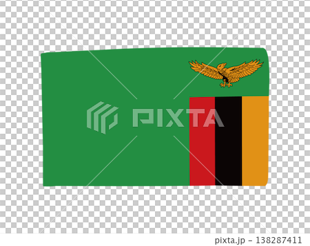 Cute Zambian flag icon - hand-drawn style flag illustration Cute Zambian flag icon - hand-drawn style flag illustration 138287411