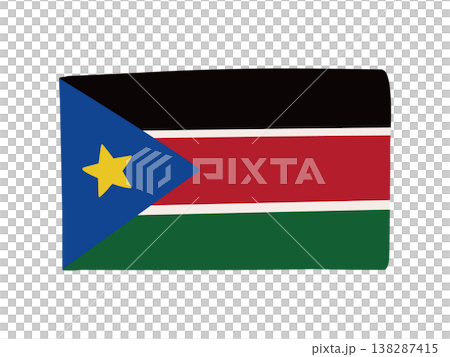 Cute South Sudan flag icon - hand-drawn style flag illustration Cute South Sudan flag icon - hand-drawn style flag illustration 138287415