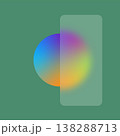 Abstract background with colorful circle gradient and mirror 138288713
