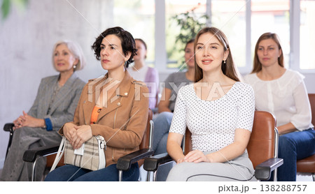 Portrait of students of different years on training session in lecture hall 138288757