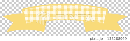 Cute gingham check ribbon, yellow, size 2 138288969