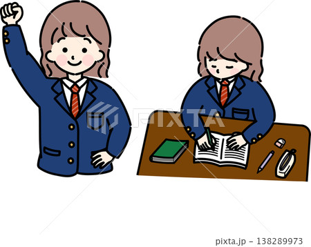 机に向かう学生1 机に向かう学生1 138289973
