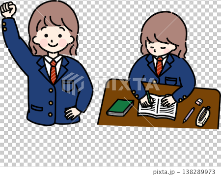 机に向かう学生1 机に向かう学生1 138289973