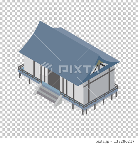 日本寺廟建築插圖 138290217