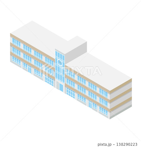 中学、高校の建物イラスト 138290223