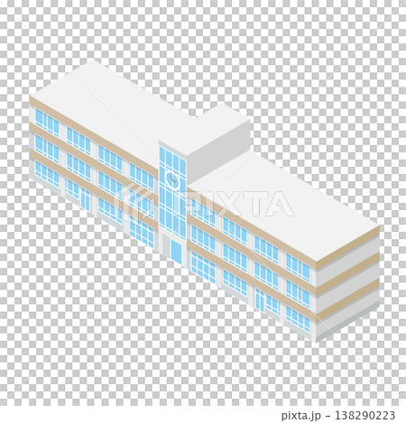 中学、高校の建物イラスト 138290223