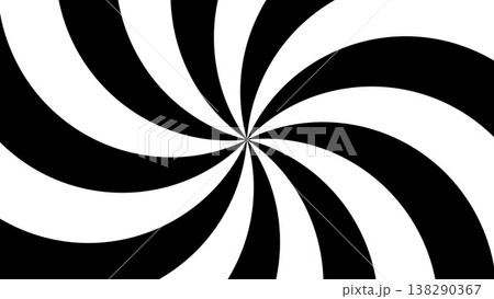 合成で使いやすい白黒の渦巻き抽象背景画像 138290367