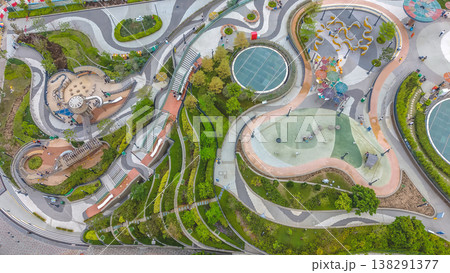 March 28 2026 Curved landscaped park design at Cha Kwo Ling, HK 138291377