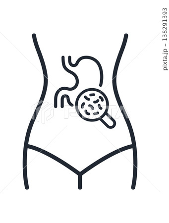 Gut Microbiome Health and Digestive System Bacteria Stock Illustration. 138291393