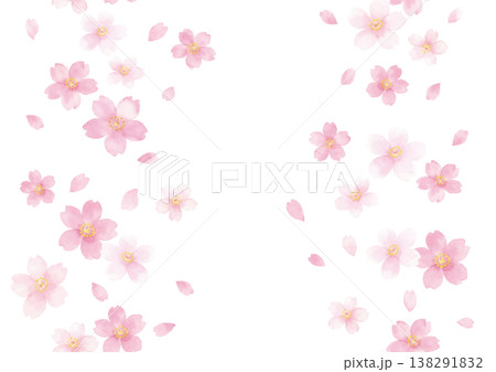 シームレス 桜 和風 背景 水彩 春 パターン シームレス 桜 和風 背景 水彩 春 パターン 138291832