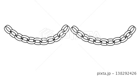 お誕生日の室内装飾やパーティーのガーランドに使える、鎖（チェーン）状の折り紙飾り 138292426