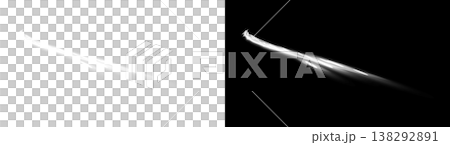 Dynamic white light streak effect assets (transparent background/black background) 138292891