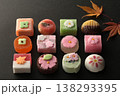 季節を感じるカラフルな和菓子の集合写真 138293395
