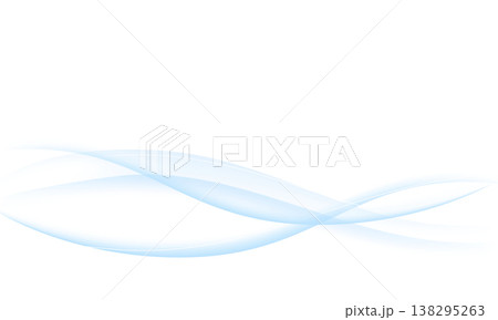 シンプルなグラデーションウェーブ素材・ブルー シンプルなグラデーションウェーブ素材・ブルー 138295263