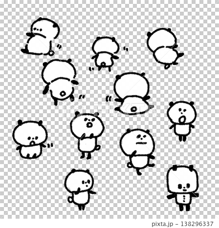 パンダのポーズ 138296337